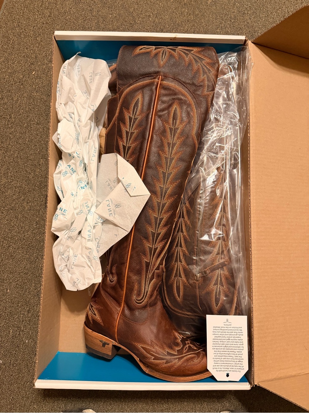 Women's Brown Embroidered Leather Heeled Western Boots
